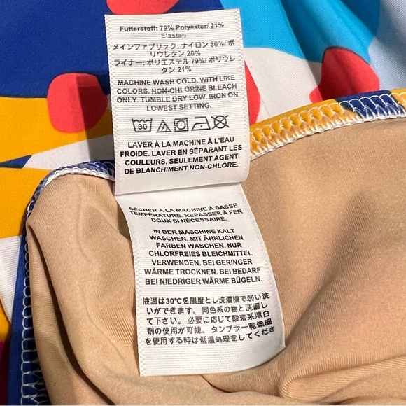 J.Crew Ruched Ruffle One-piece V-Neck Swimsuit Preppy Multicolor Size XL - Picture 11 of 11